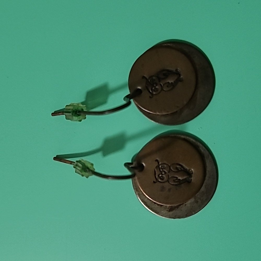Owl Copper Stamped Earrings